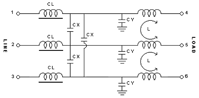 Uadme Filtro Monofase, 125/250V Filtro EMI Antidisturbo, CW1B-10A-L(040