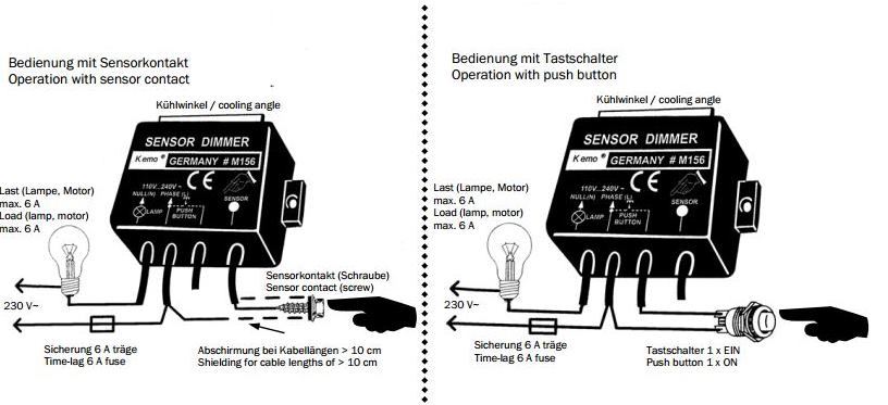 Dimmer elettronico incasso intelligente pulsante sensore touch lampade motori 23