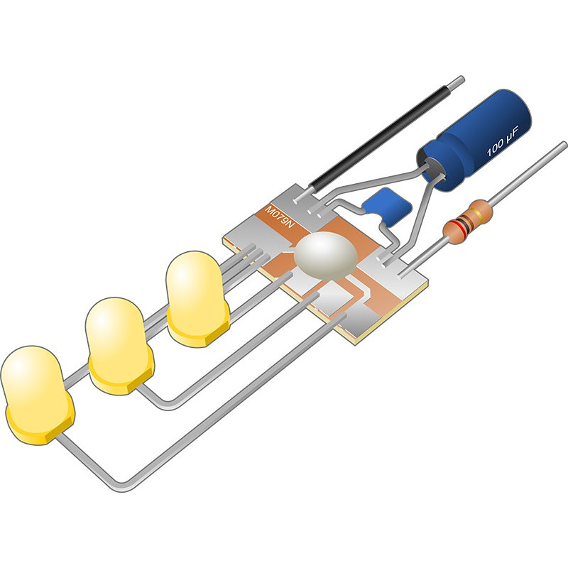 Kit intermitente de luz deslizante ultracompacto 1-6 LED 3-6V DC