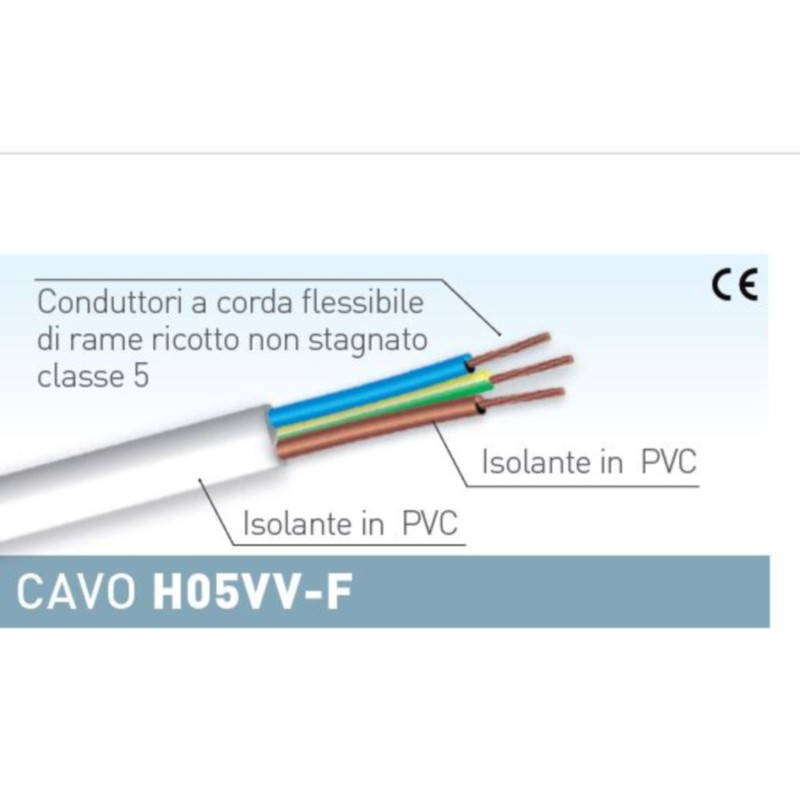 Electraline cable eléctrico 10 metros 3G 2,5 mmq color blanco Electraline 11841