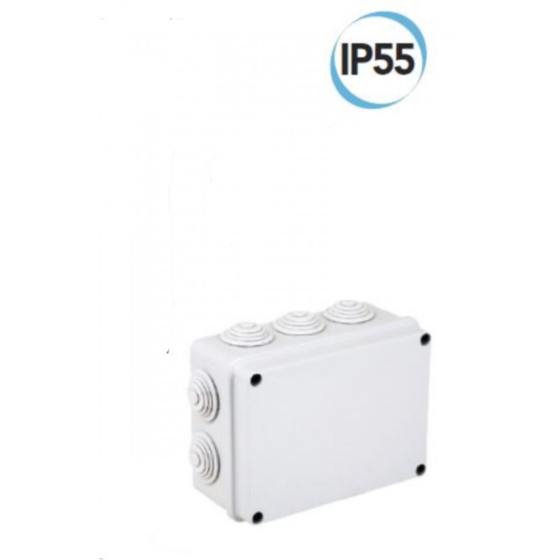 Wall junction box 190 x 140 x 70 mm Electraline gray 60556