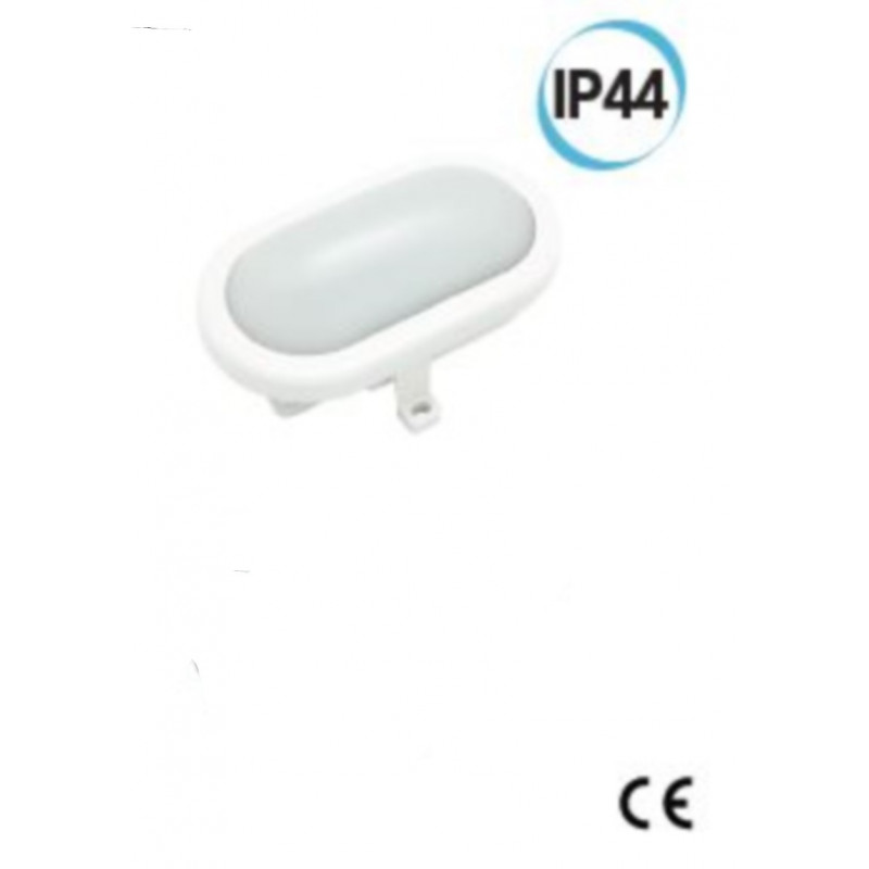 Fanale LED per esterno ovale supporto 169 X 115 colore bianco Electraline 65005
