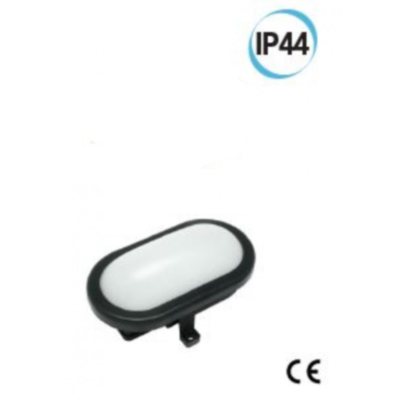 Oval LED outdoor light support 169 X 115 black color Electraline 65007