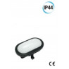 Ovale LED-Außenlichthalterung 169 x 115 schwarz Farbe Electraline 65007