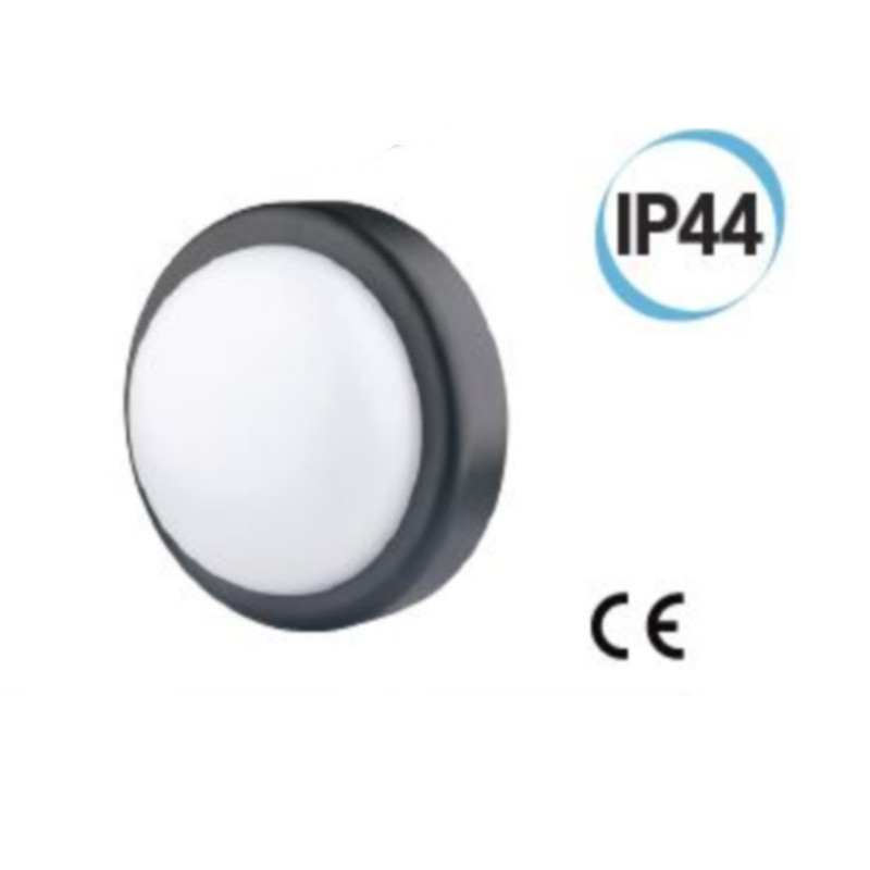 Runde LED-Außenlichthalterung D 197 schwarze Farbe Electraline 65008