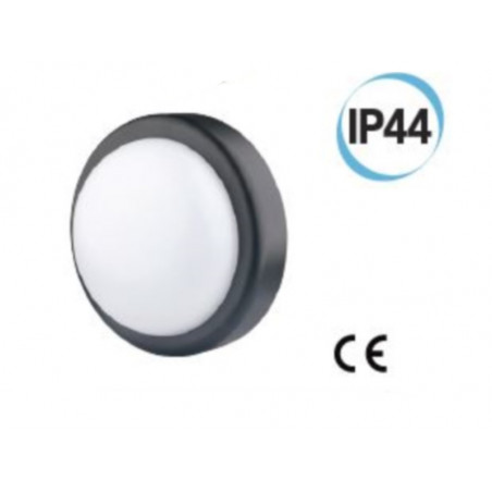 Runde LED-Außenlichthalterung D 197 schwarze Farbe Electraline 65008