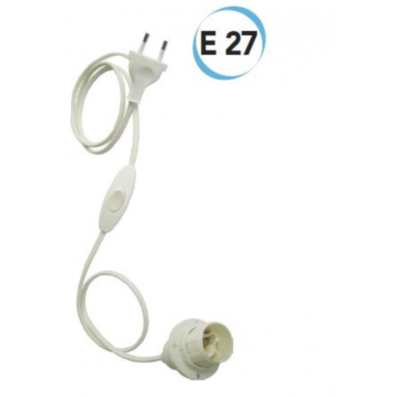 Douille bipolaire filaire E27 avec entrée de câble inférieure Electraline 70523