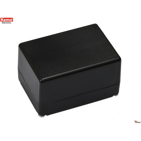 Mini black plastic container 72x50x42 mm opening 4 screws