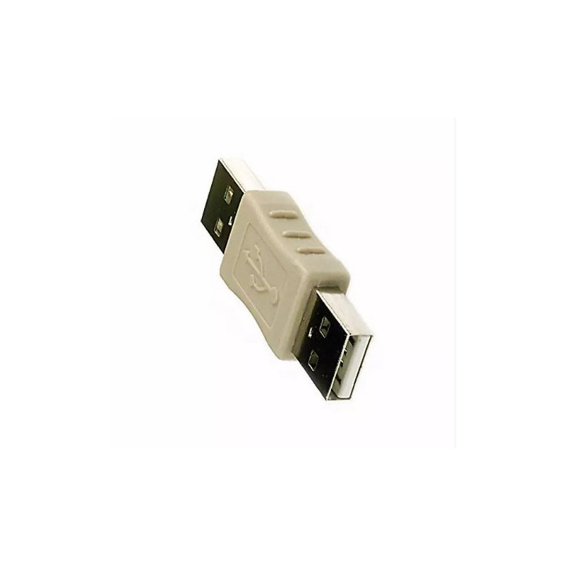 USB type A male plug to type A male plug adapter