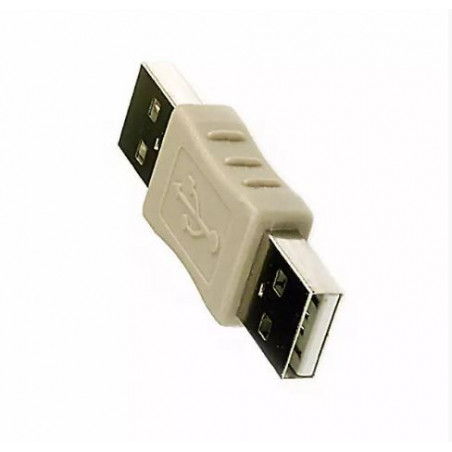 USB type A male plug to type A male plug adapter