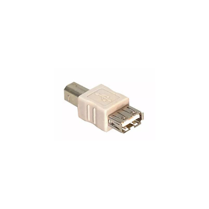 USB adapter from type A female plug to type B male plug
