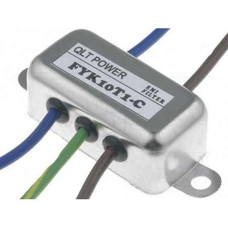 Filtre secteur anti-interférence EMI 250V 10A avec bornes sur câble électrique