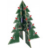 ASSEMBLED Electronic Christmas tree 16 LED flashing 3D 9-12V DC