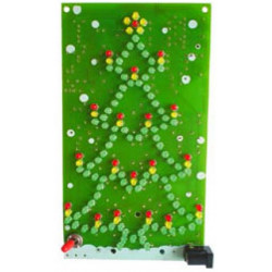 MONTATO Albero Natale lampeggiante 134 LED a batteria o alimentazione 9-12V