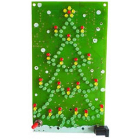 Árbol de Navidad intermitente MONTADO 134 LED con batería o fuente de alimentación de 9-12V