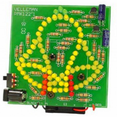 ASSEMBLED Animated bell with 83 flashing LEDs with 9-12V Battery