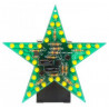 MONTATO Stella lampeggiante a 35 LED gialli a batteria 9 12V DC