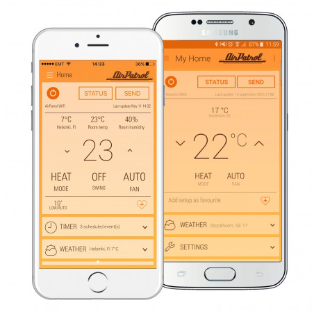 AirPatrol WiFi APP Smartphone Fernbedienung Klimaanlage und Wärmepumpe