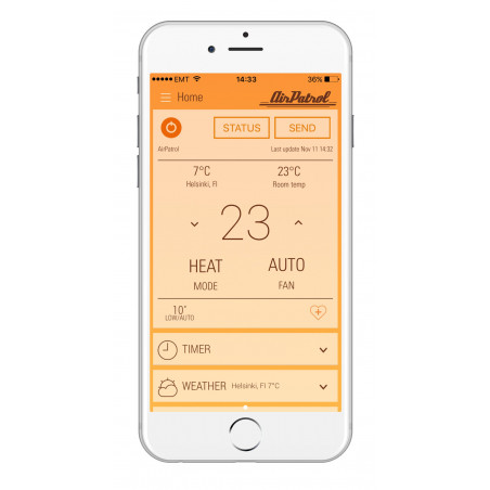 AirPatrol Nordic GSM APP Smartphone télécommande climatiseur et pompe à chaleur