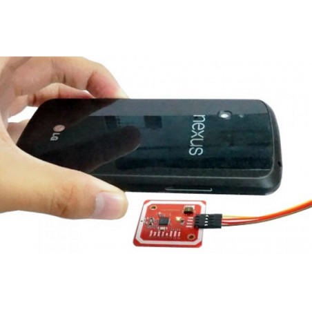 Shield Arduino LETTORE NFC RFID con due TRASPONDER 13.56MHz Android compatibile