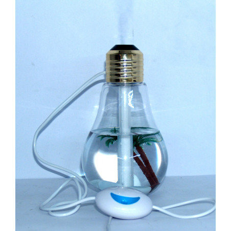 Humidificateur diffuseur d'arôme USB en forme d'ampoule LED multicolore