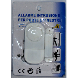 Magnetic anti-intrusion alarm for doors and windows with battery-powered siren