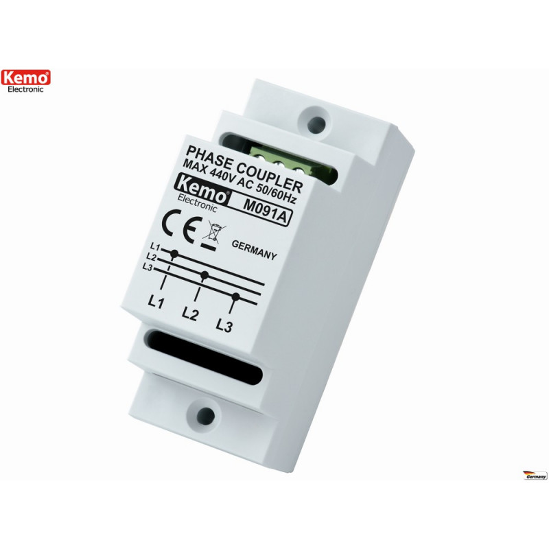 Three-phase DIN coupler powerline homeplug networks conveyed waves max 650 Mbit / s