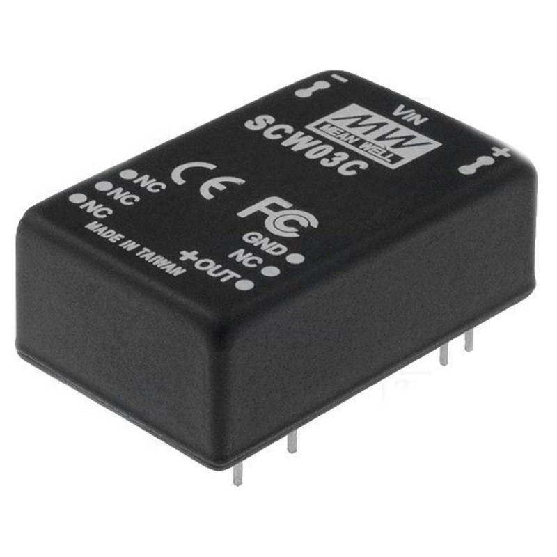 Integrated DC-DC converter 9-18V input 12V 250mA output SCW03A-12