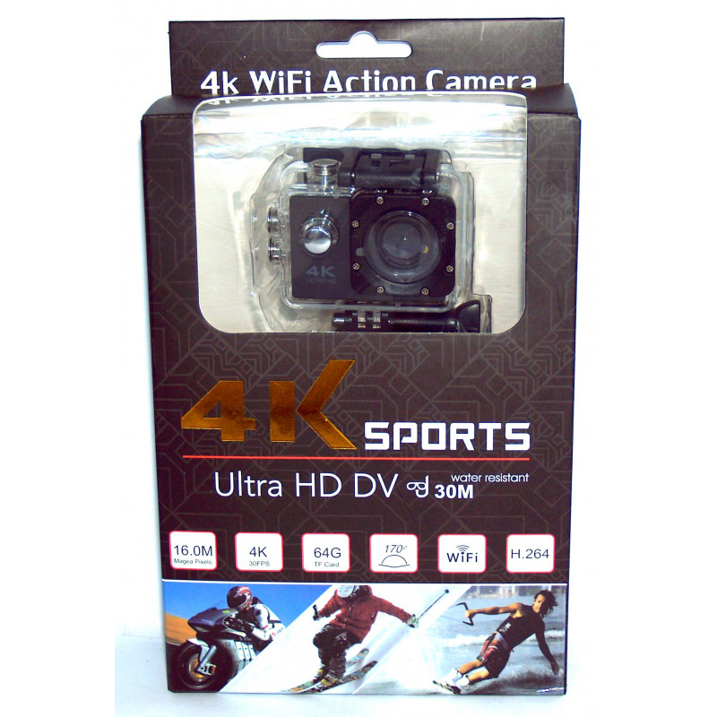Action sport camera telecamera Full HD, display LCD, microSD, HDMI, USB 2, WiFi