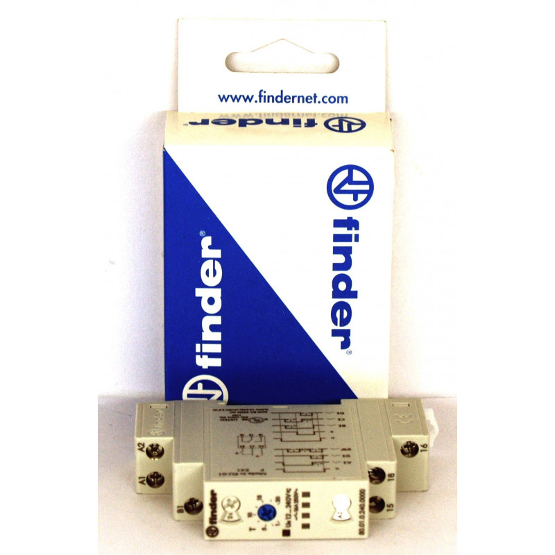 FINDER 80.01 Temporizzatore multifunzione e multitensione 12-240 V AC DC