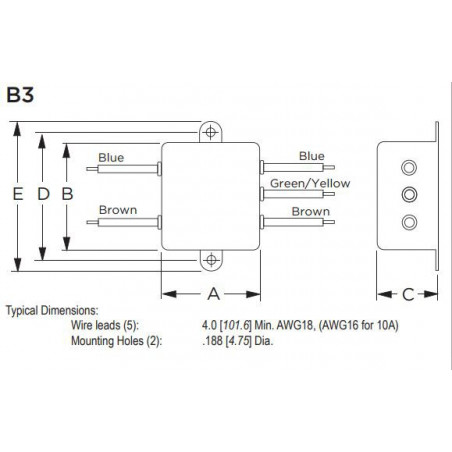Terminales de cable eléctrico de baja dispersión del filtro de supresión de interferencias EMI 250V 10A