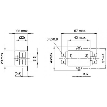 Filtre secteur anti-interférence EMI pour appareils électriques électroniques 250V 6A