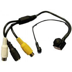 Micro caméra PIN HOLE 960TVL avec microphone et sortie composite audio et vidéo