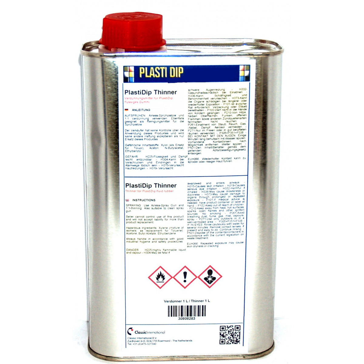 Weißer Flüssiggummi 429 ml Plasti Dip® Glas UV- und atmosphärische
