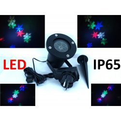 LED PROJECTOR GAMES MULTICOLORED SNOW FLAKES OUTDOOR WALL