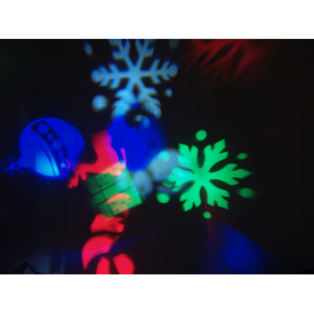 PROIETTORE MURO GIOCHI IMMAGINI + STELLE con LASER + LED RGBW DA ESTERNO