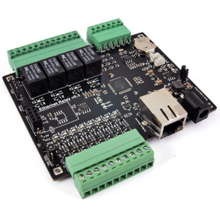 ETHERNET BOARD 4 RELAYS 5A, 8 DIGITAL I / O AND 4 ANALOG INPUTS