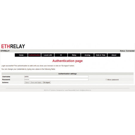 CARTE ETHERNET 4 RELAIS 5A, 8 E / S NUMÉRIQUES ET 4 ENTRÉES ANALOGIQUES