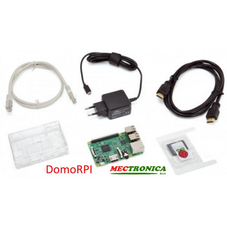 DomoPI Raspberry PI 3 home automation KIT 1 GB RAM, USB, micro SD, HDMI, WiFi, BT, LAN