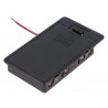 6 AA R6 batteries container with door and output on 150mm conductors