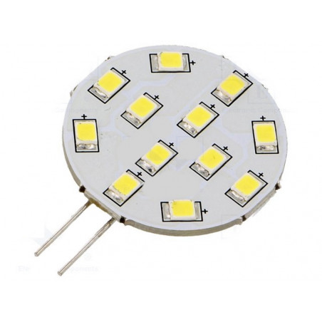 Lampadina LED 12V AC e DC G4 190lm 2W bianco freddo apertura 140°