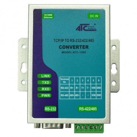 Serieller Ethernet LAN Konverter RS232 RS485 RS422 COM TCP ATC-1200 Emulator