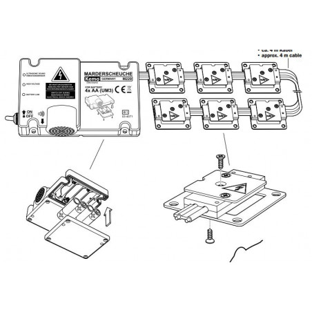 Repelente de ratones Martens Roedores electrochoque batería de coche de ultrasonido inicio