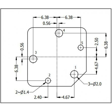 Conector hembra estéreo recto de 3,5 mm para panel THT