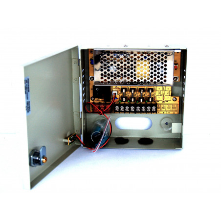 4-channel 12V switchboard power supply for video surveillance or 12VDC devices