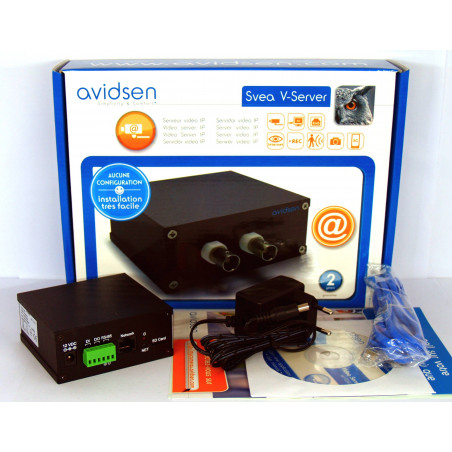 AVIDSEN SVEA VIDEO SERVER - TURNS A CAMERA INTO IP CAMERA WITH SD DVR