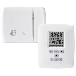 Thermostat numérique mobile sans fil programmable avec récepteur radio de 70 m