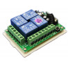 Télécommande interrupteur sans fil ouvre-porte apprentissage 4CH 2 télécommandes