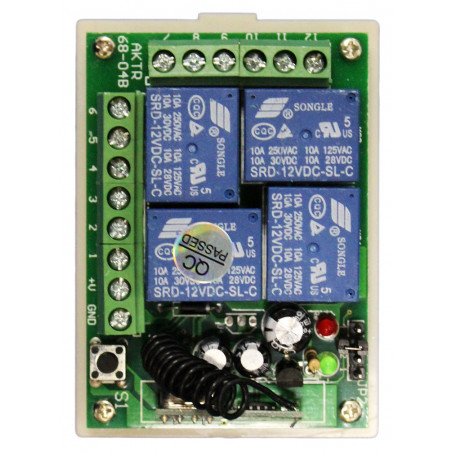 Télécommande interrupteur sans fil ouvre-porte apprentissage 4CH 2 télécommandes
