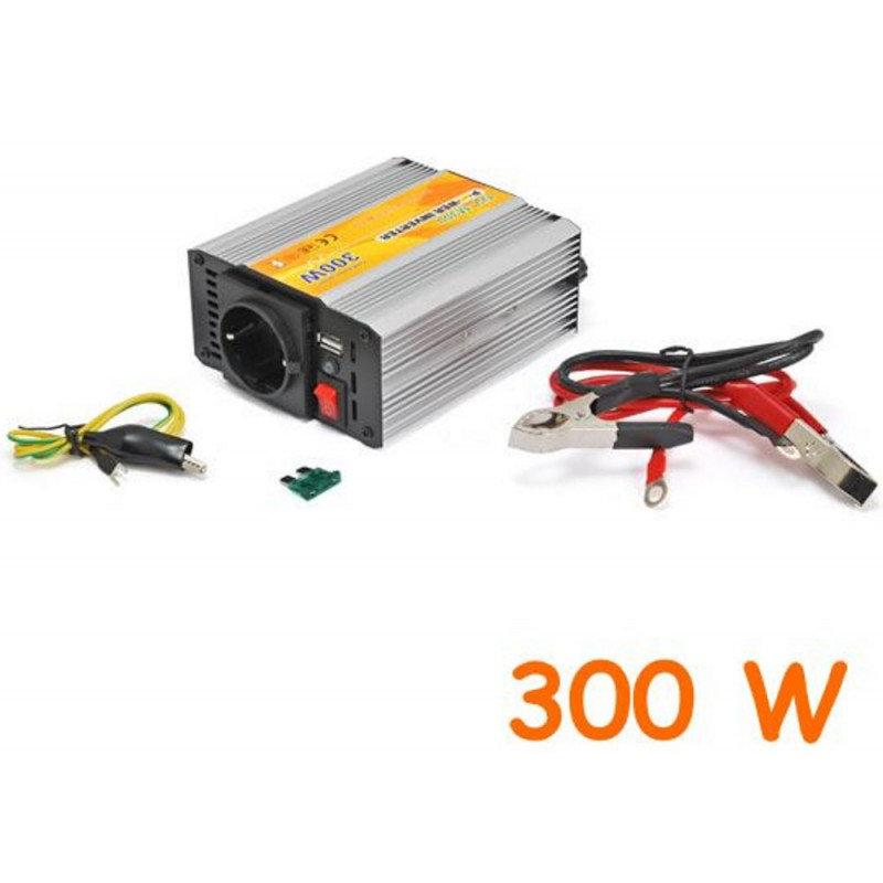 INVERTER AUTO BARCA CAMPER USCITA SINUSOIDALE MODIFICATA 300W 12V–220VAC+USB